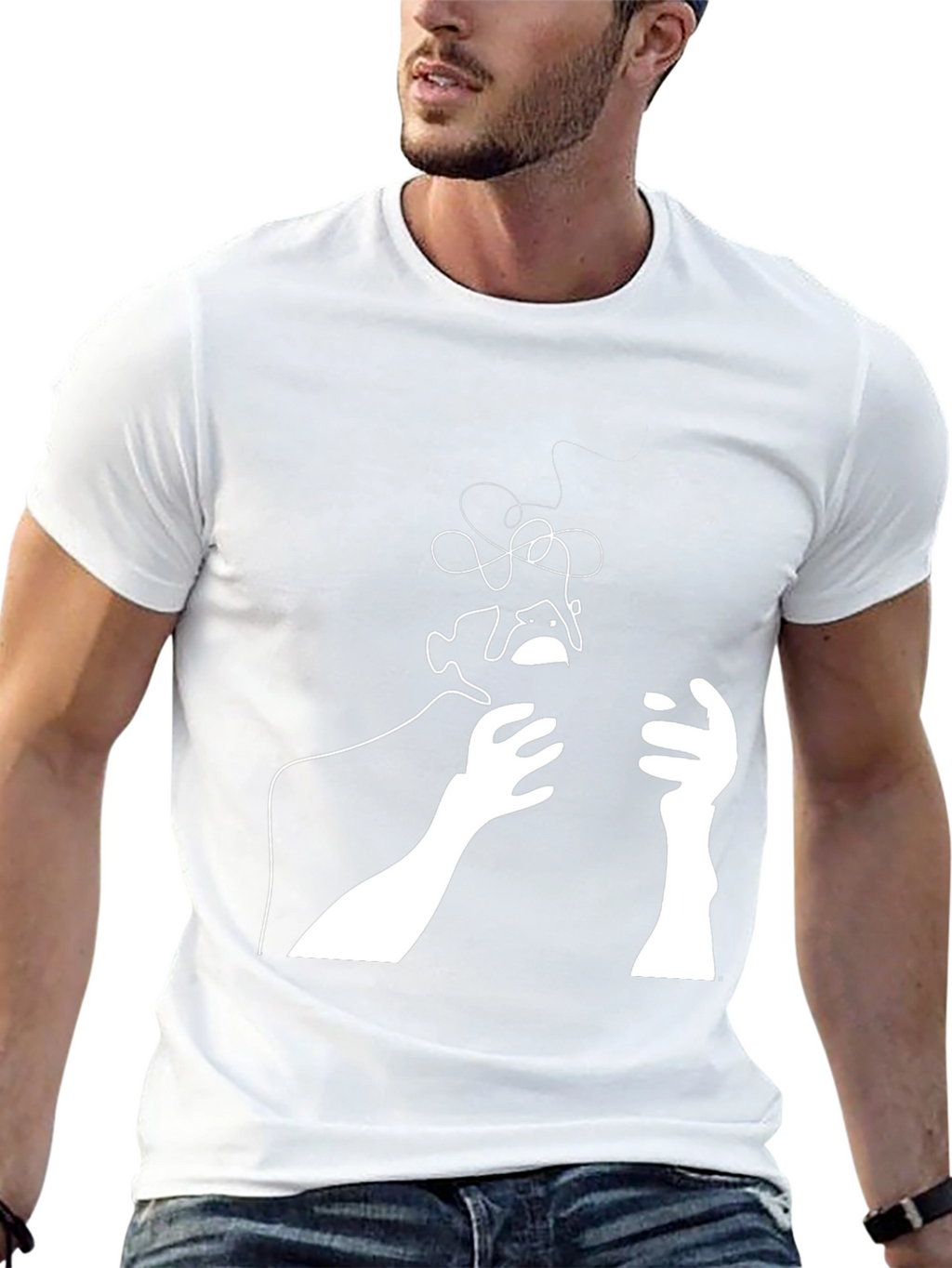Abstract Line Art Graphic Tee