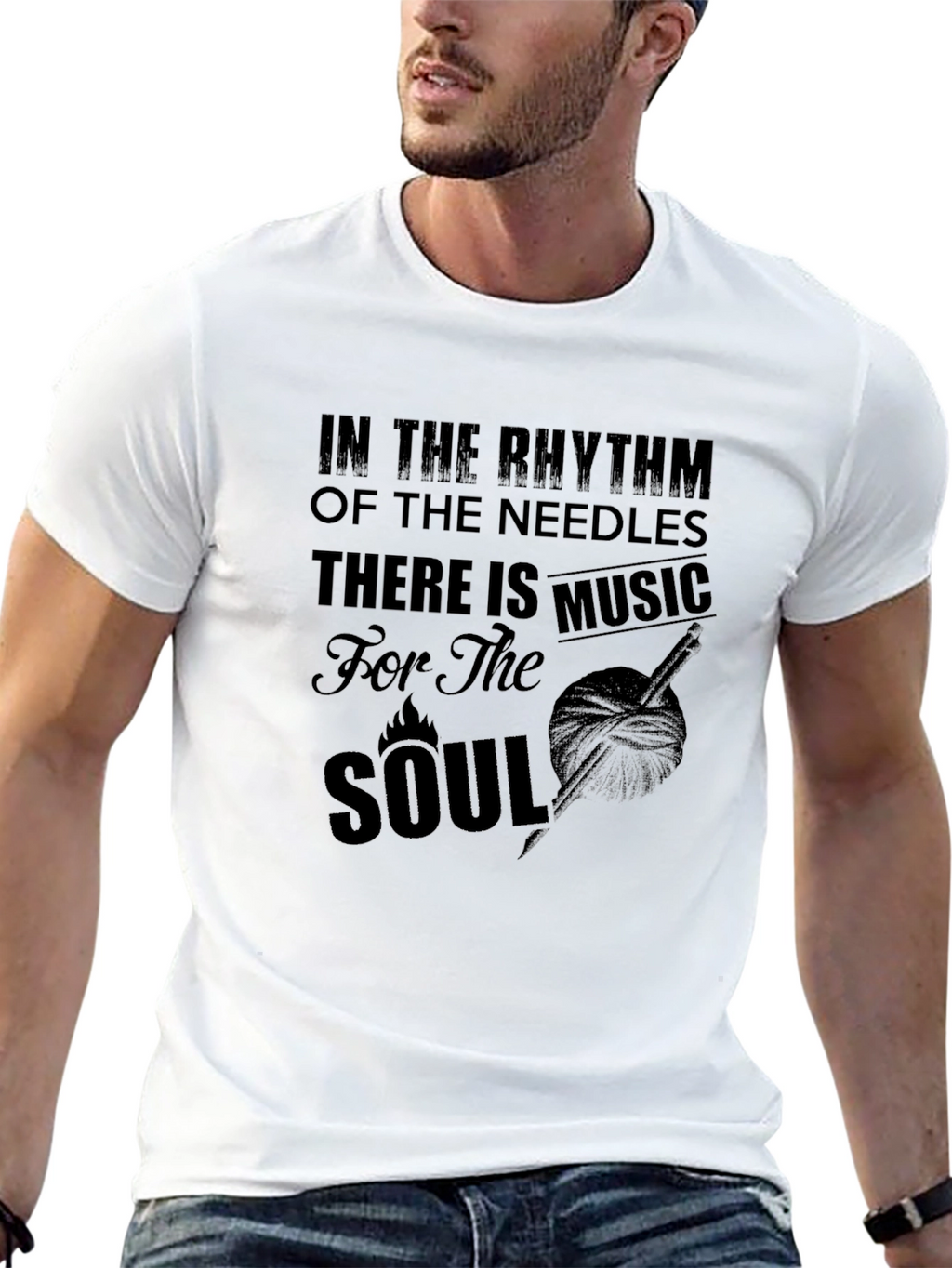 Rhythm of the Needles Music Soul Graphic T-Shirt