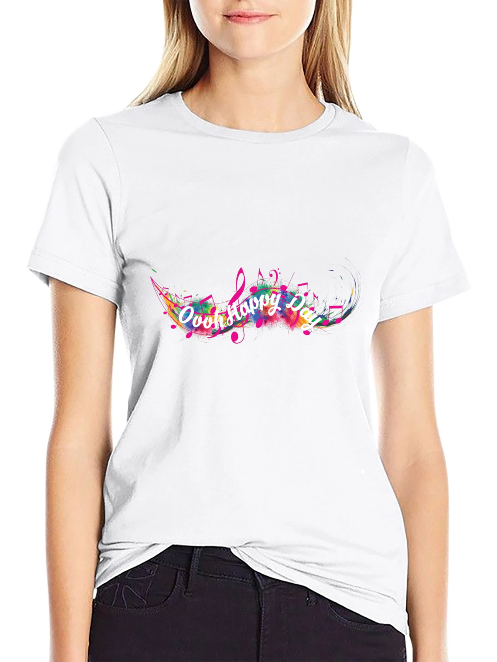 Ooh Happy Day Mens Black T-Shirt