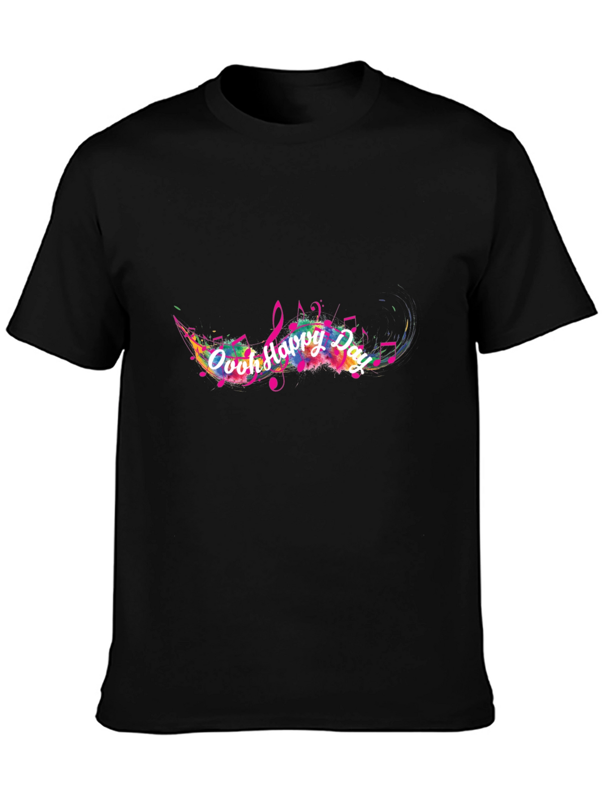 Ooh Happy Day Mens Black T-Shirt