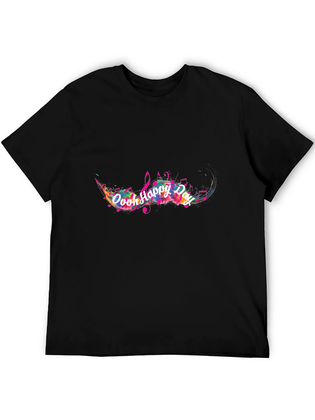 Ooh Happy Day Mens Black T-Shirt