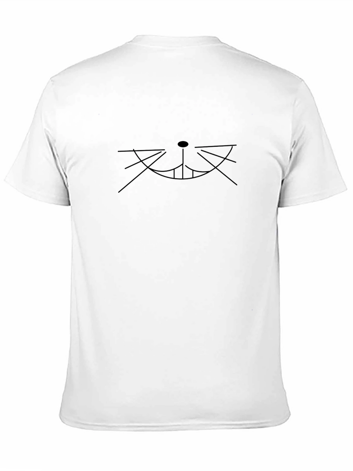 Cat Grin Graphic Tee - Minimalist Design
