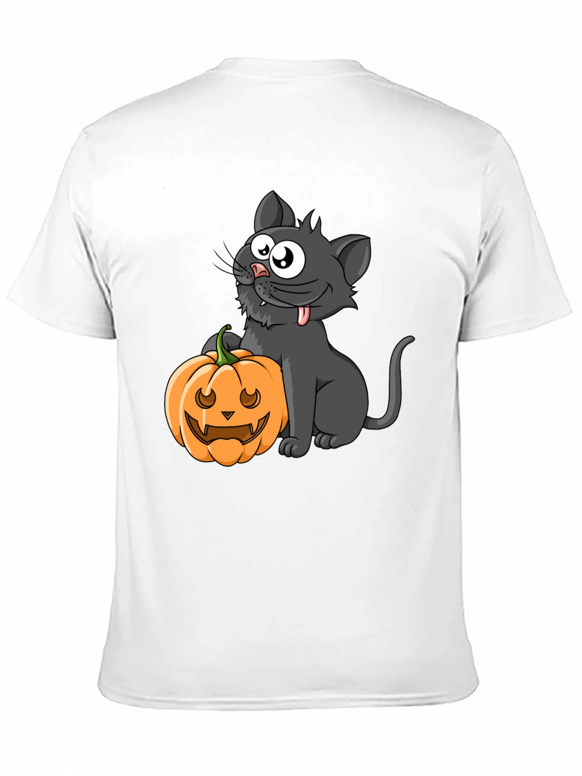Halloween Cat & Pumpkin Graphic Tee