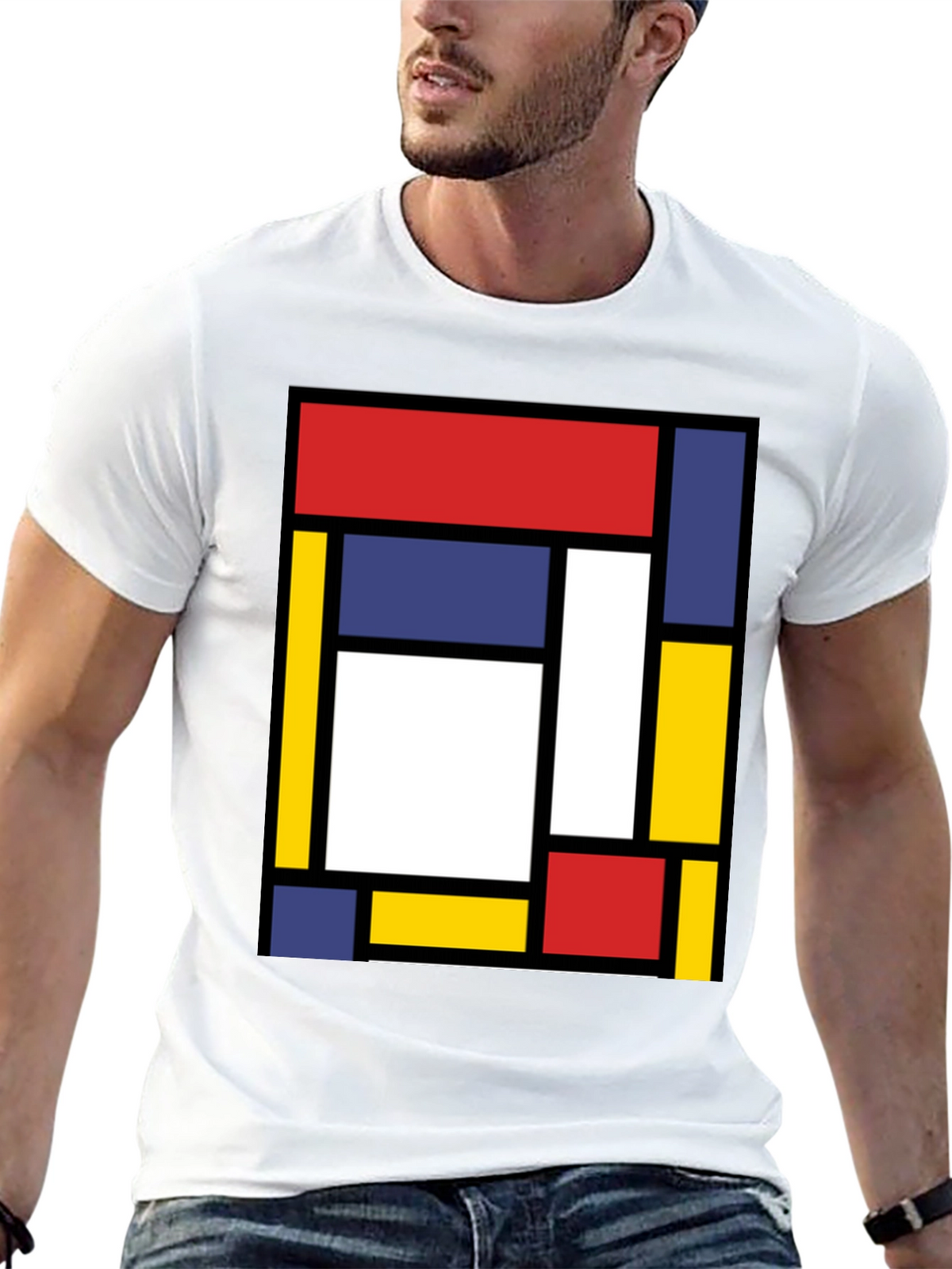 Modern Art Graphic Tee - Mondrian Style