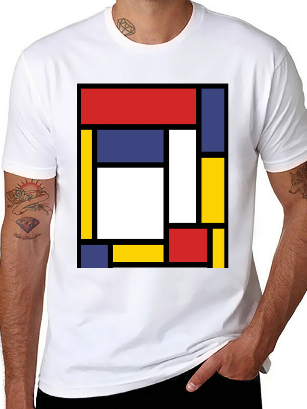Modern Art Graphic Tee - Mondrian Style