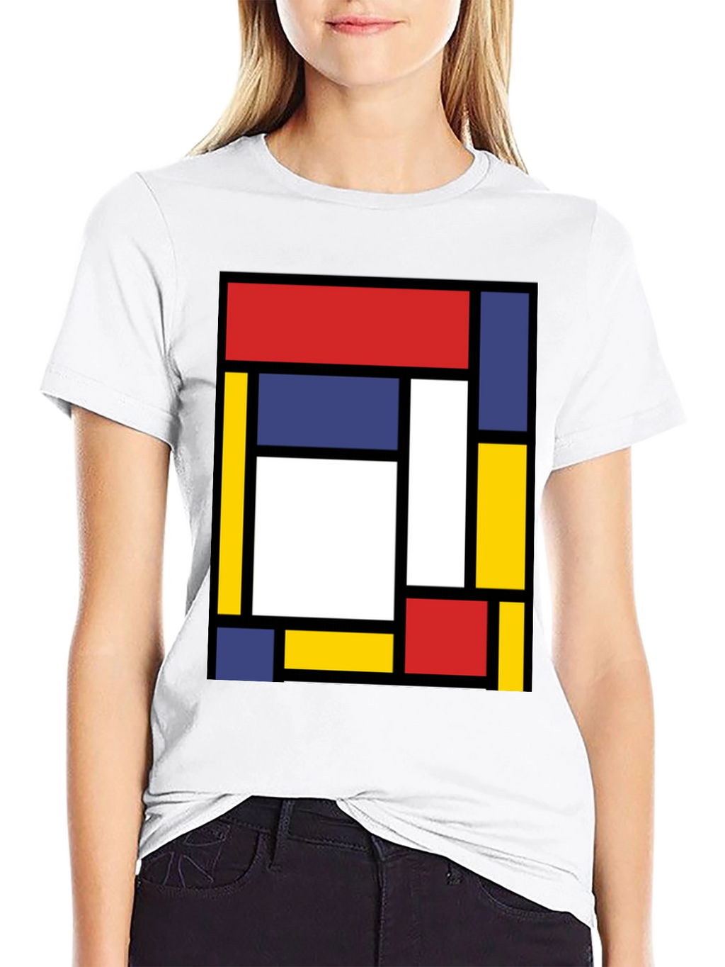 Modern Art Graphic Tee - Mondrian Style