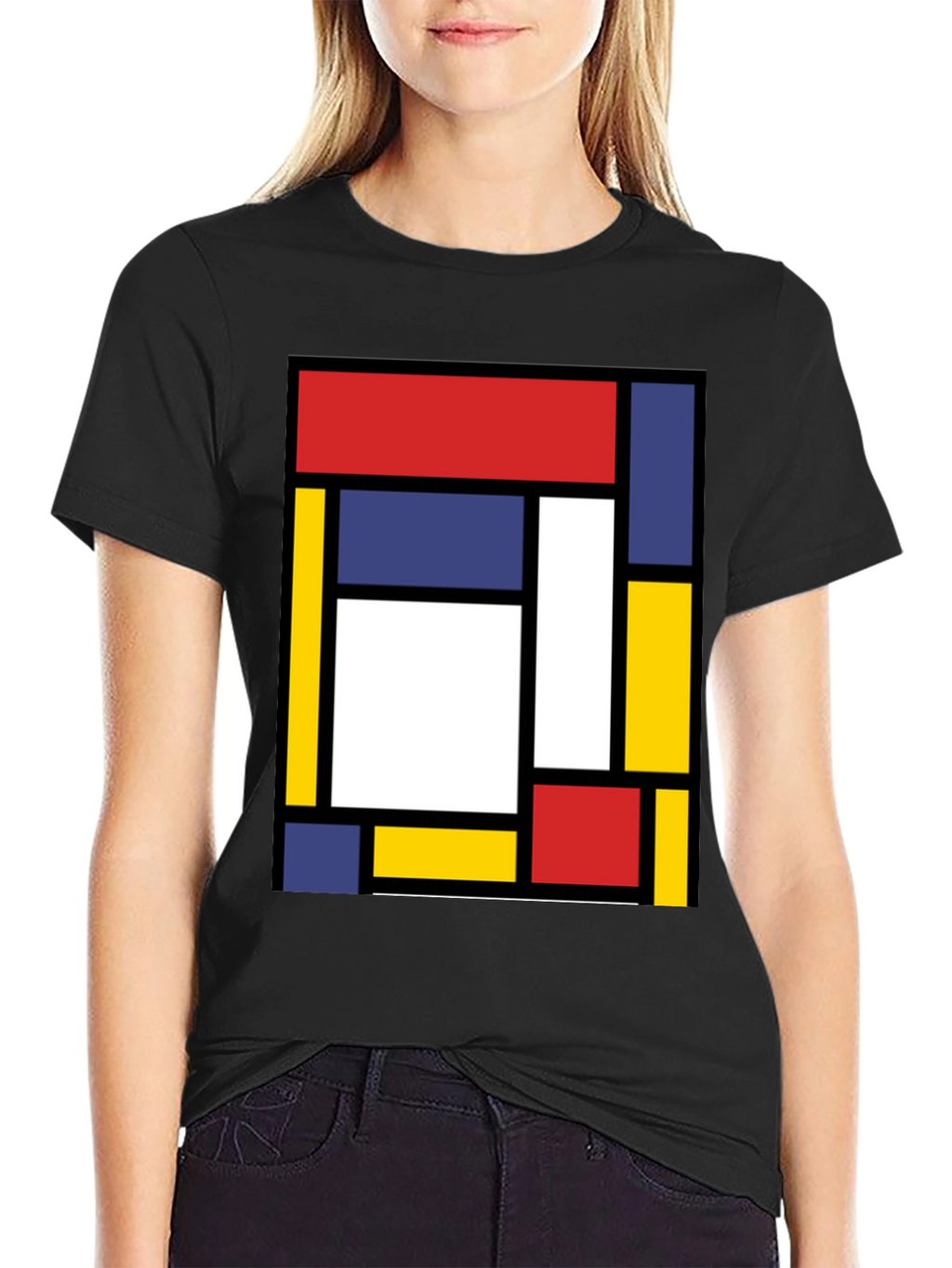 Modern Art Graphic Tee - Mondrian Style