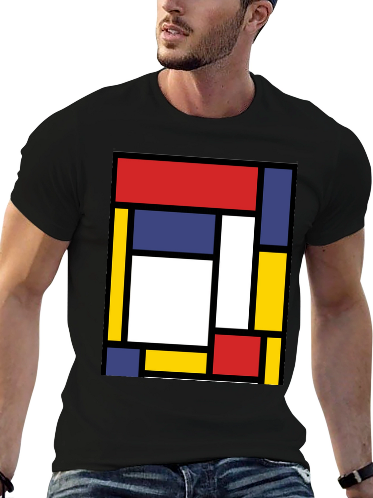 Modern Art Graphic Tee - Mondrian Style