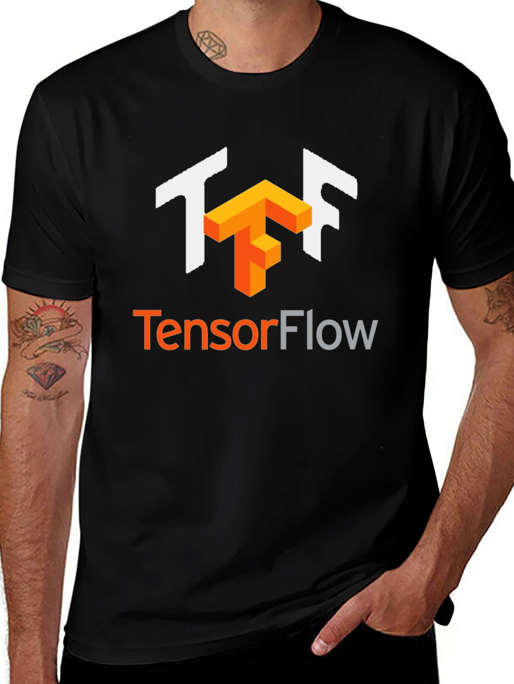 TensorFlow Black T-Shirt - Developer Apparel