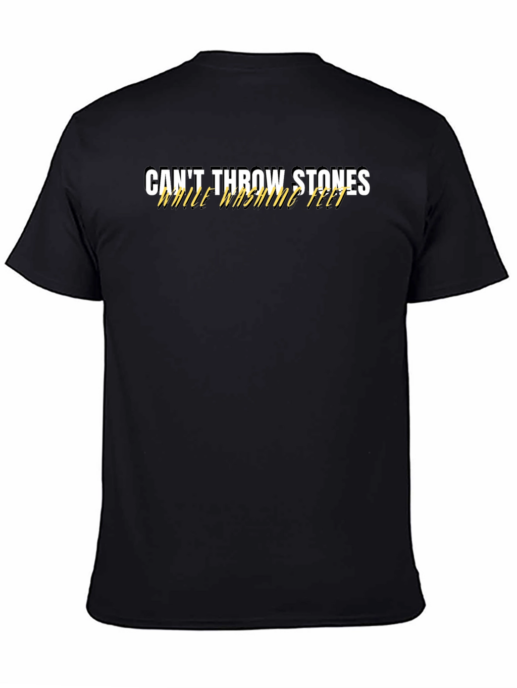 Cant Throw Stones T-Shirt - Black Graphic Tee