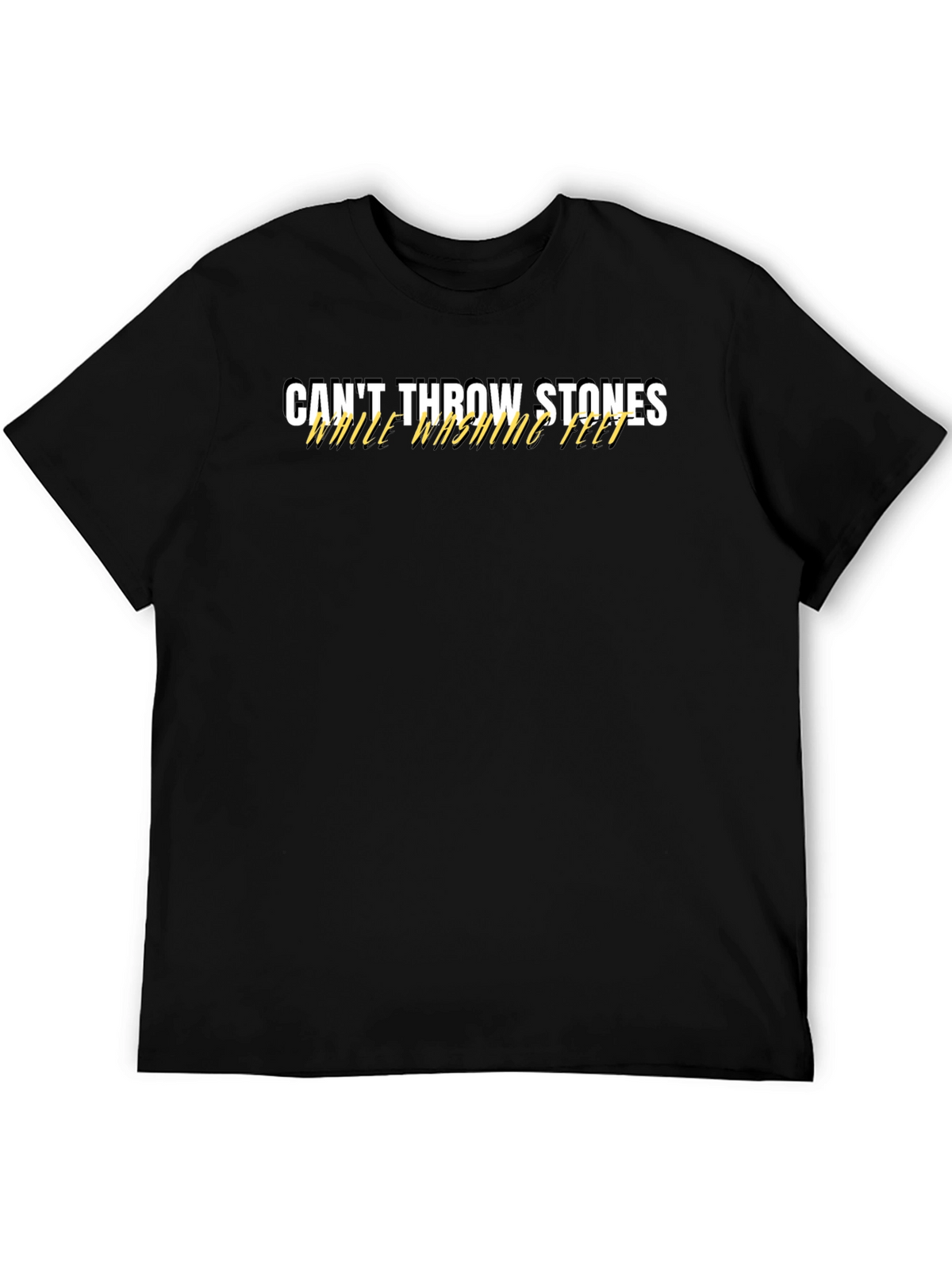 Cant Throw Stones T-Shirt - Black Graphic Tee