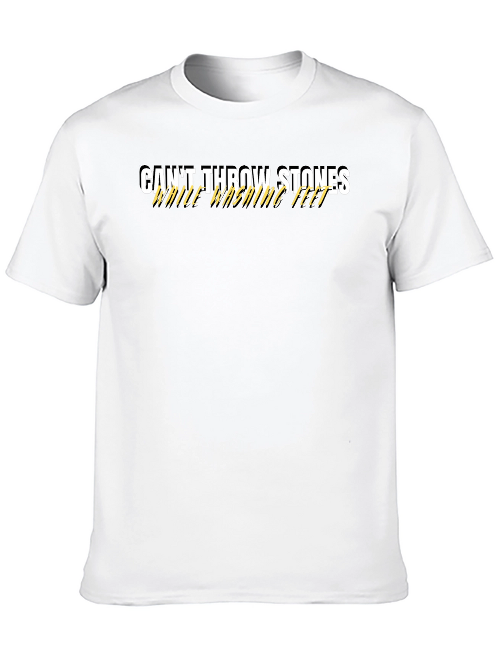 Cant Throw Stones T-Shirt - Black Graphic Tee