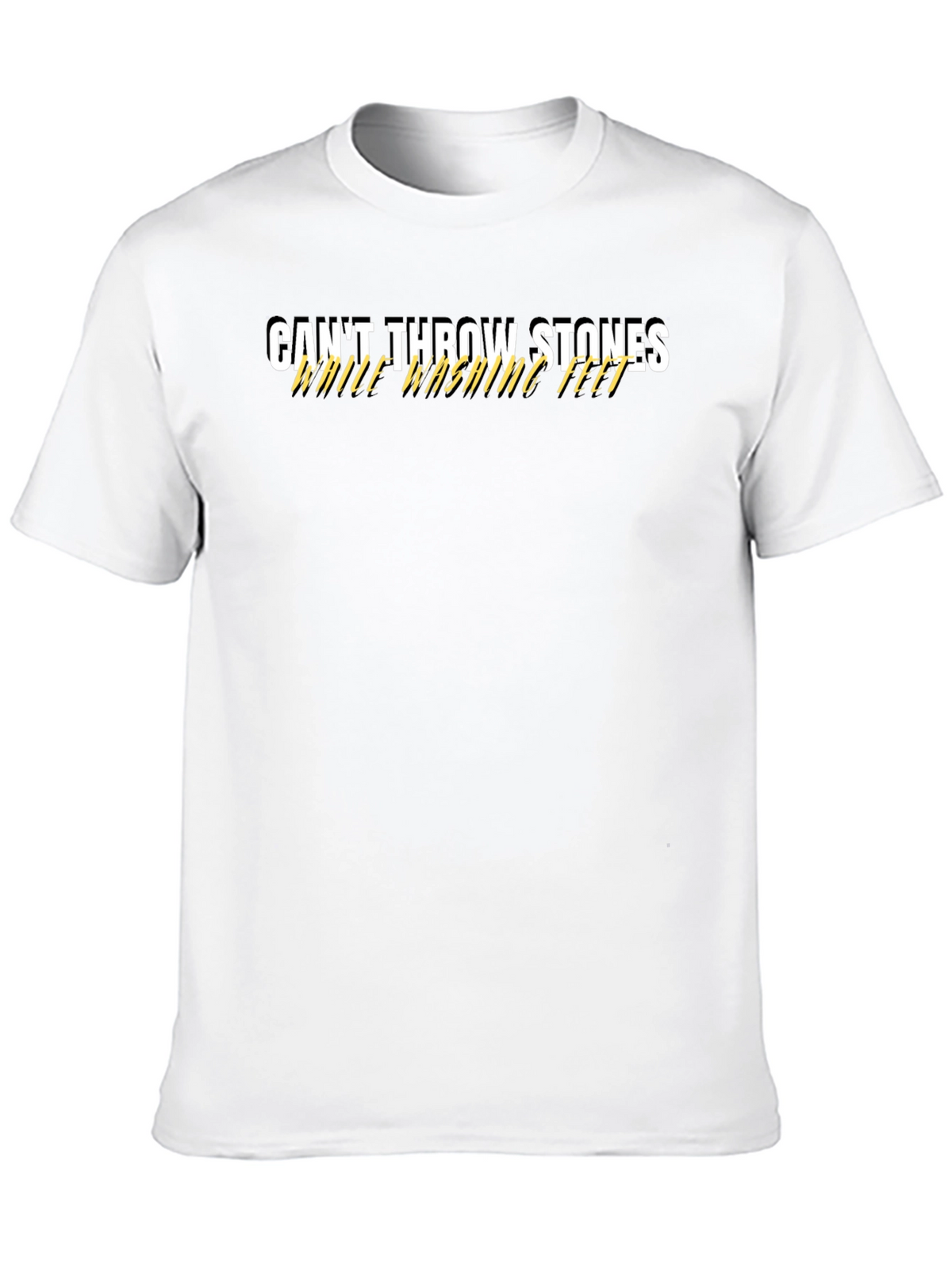 Cant Throw Stones T-Shirt - Black Graphic Tee