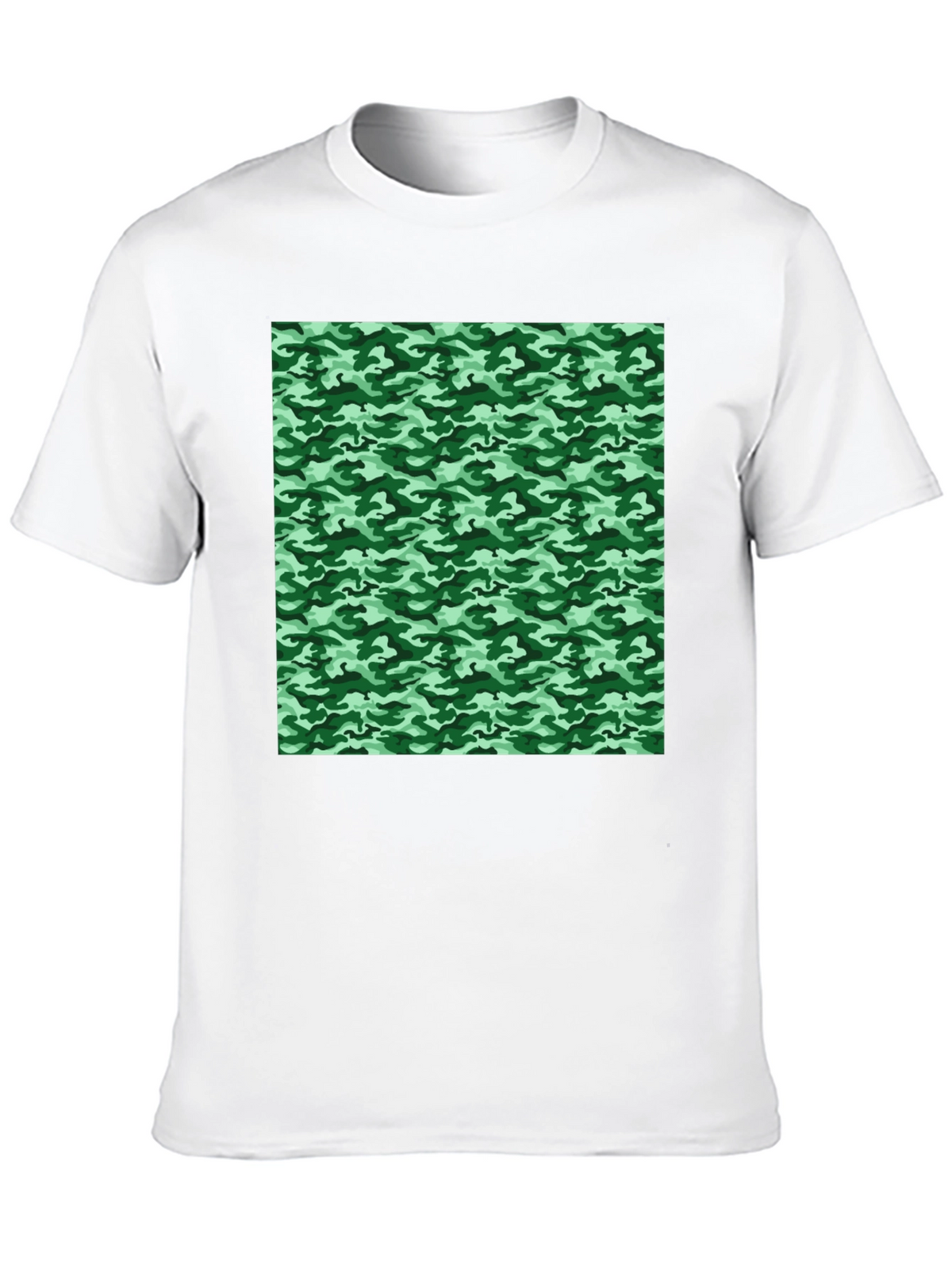 Camo Print T-Shirt - Black