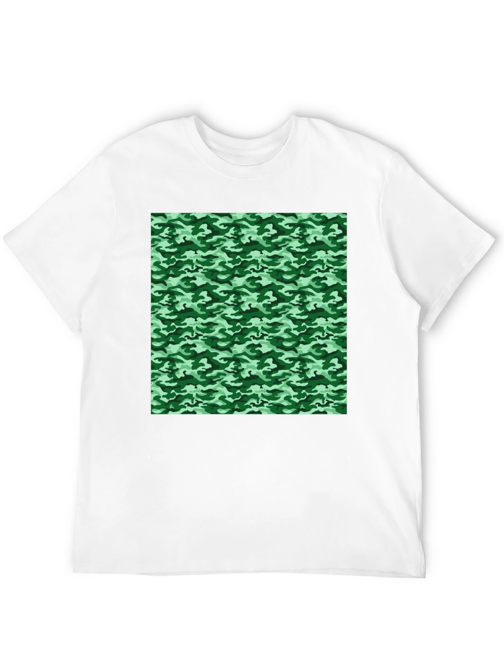 Camo Print T-Shirt - Black