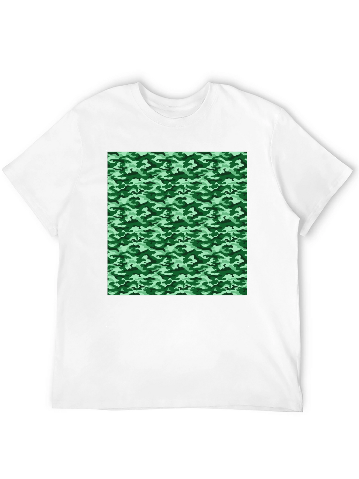 Camo Print T-Shirt - Black