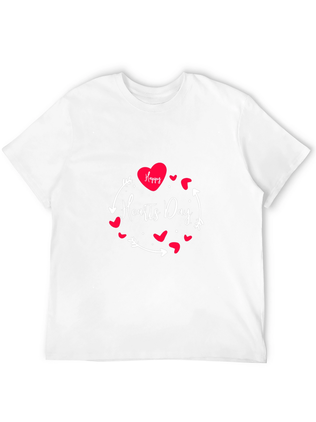 Happy Hearts Day Graphic Tee - Black