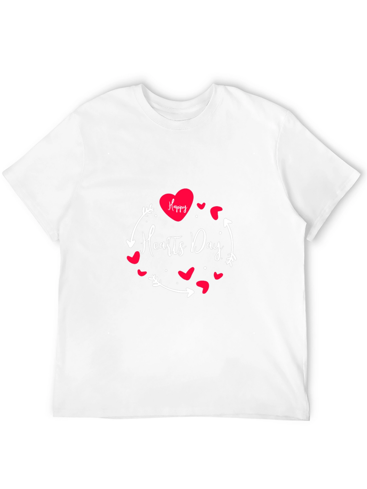 Happy Hearts Day Graphic Tee - Black