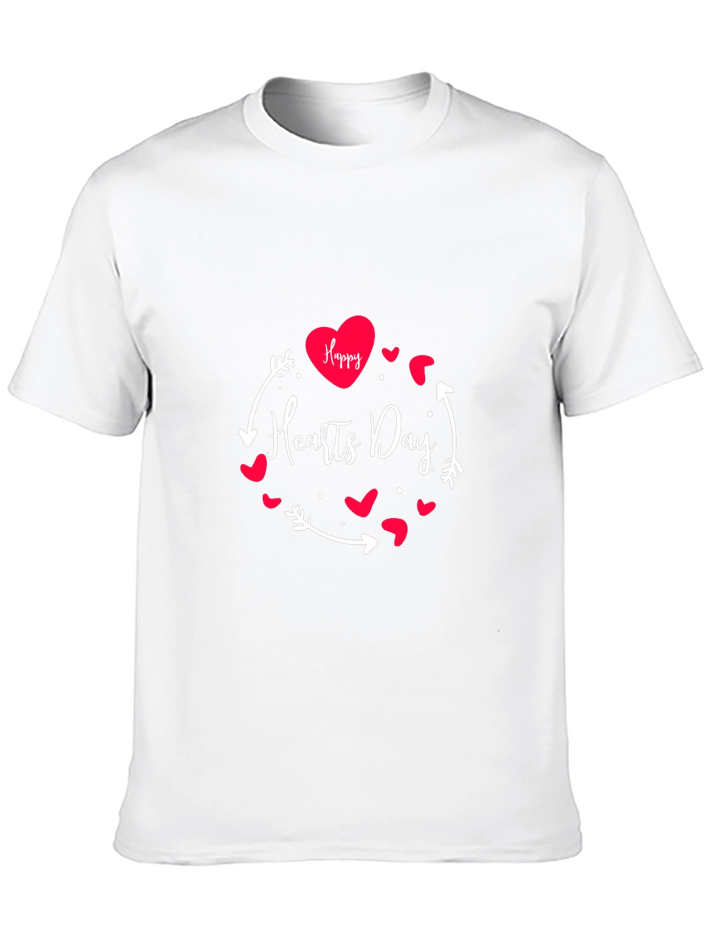 Happy Hearts Day Graphic Tee - Black