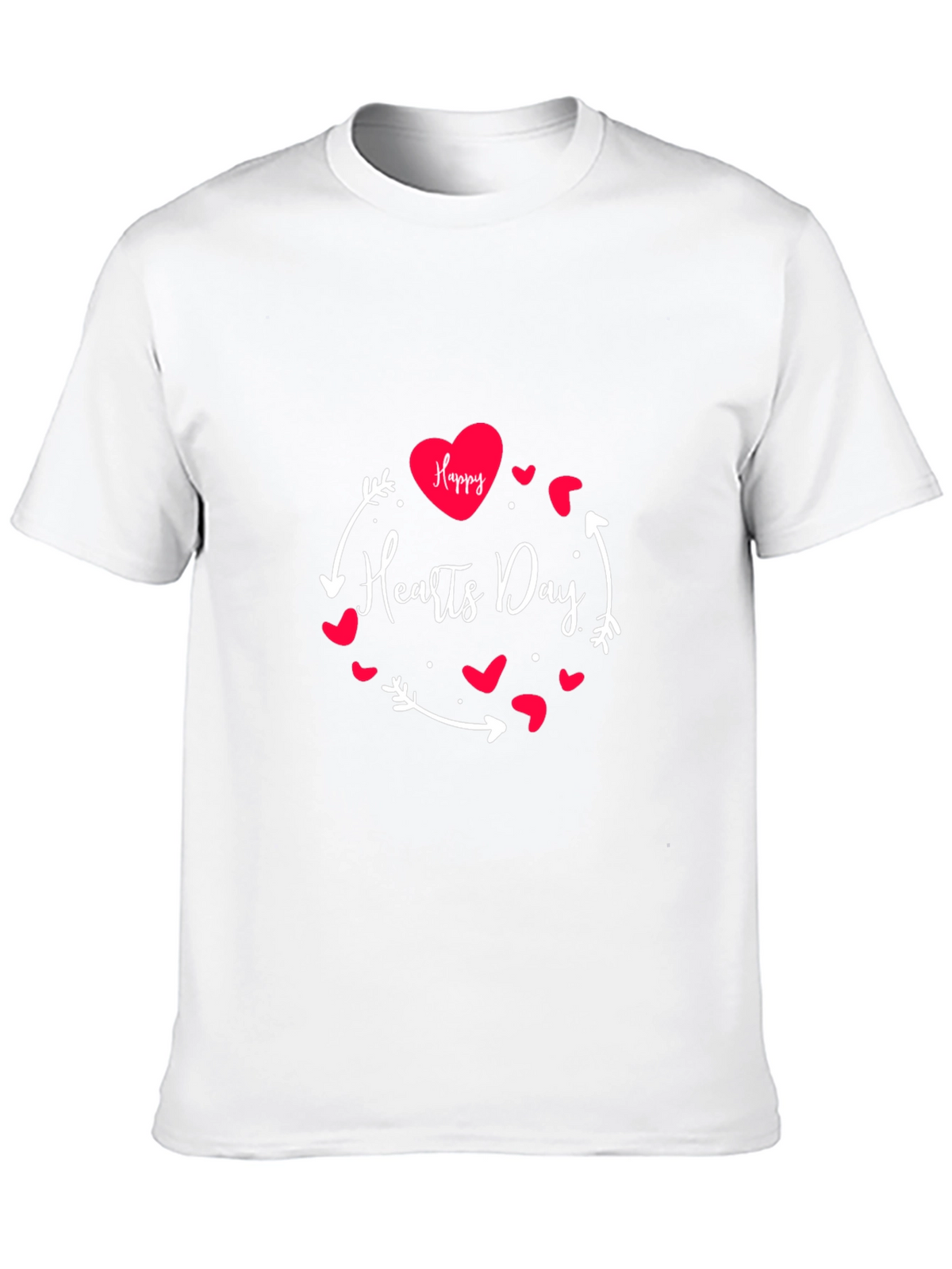 Happy Hearts Day Graphic Tee - Black