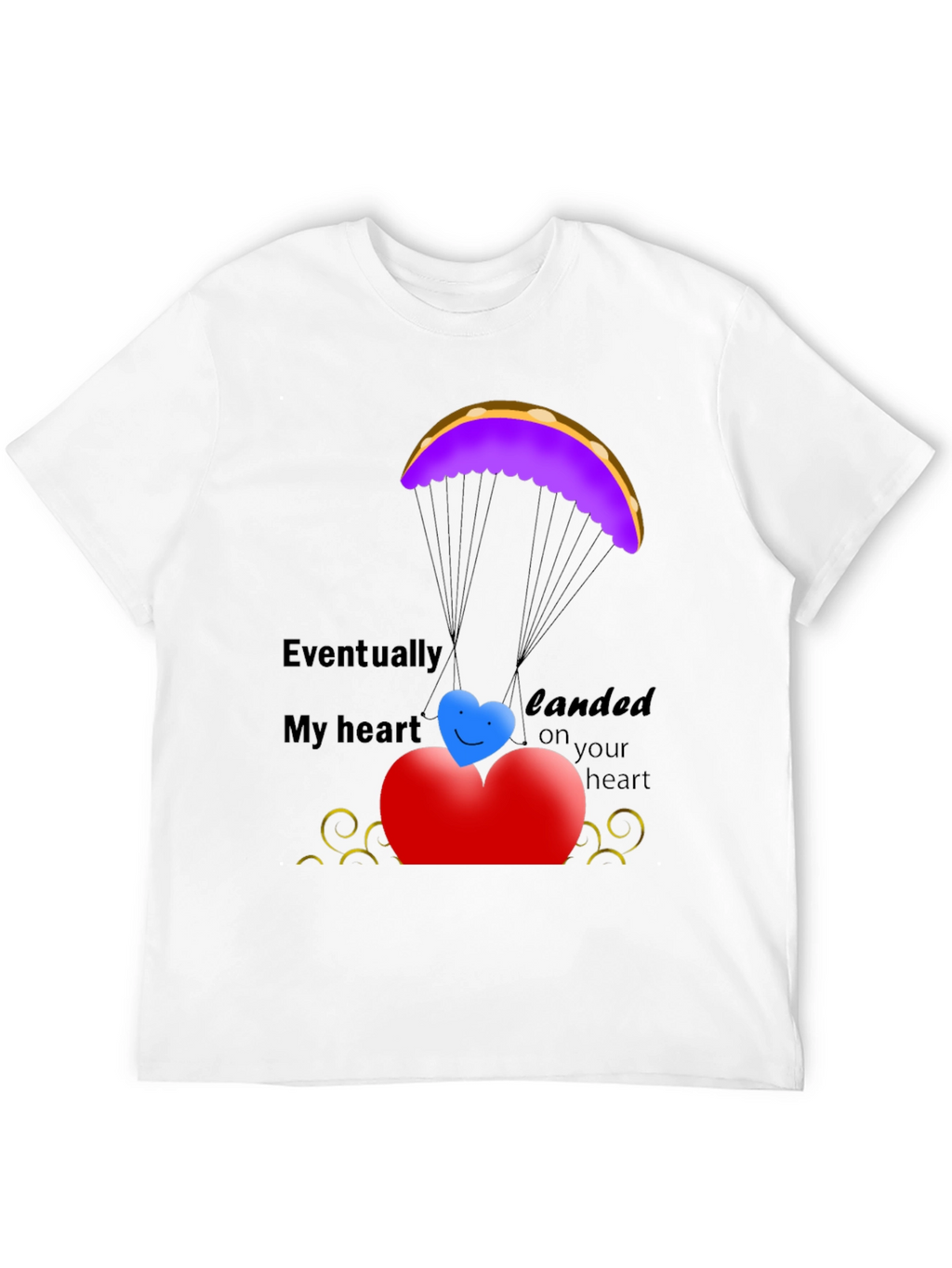 Heart Landing T-Shirt - Romantic Love Design