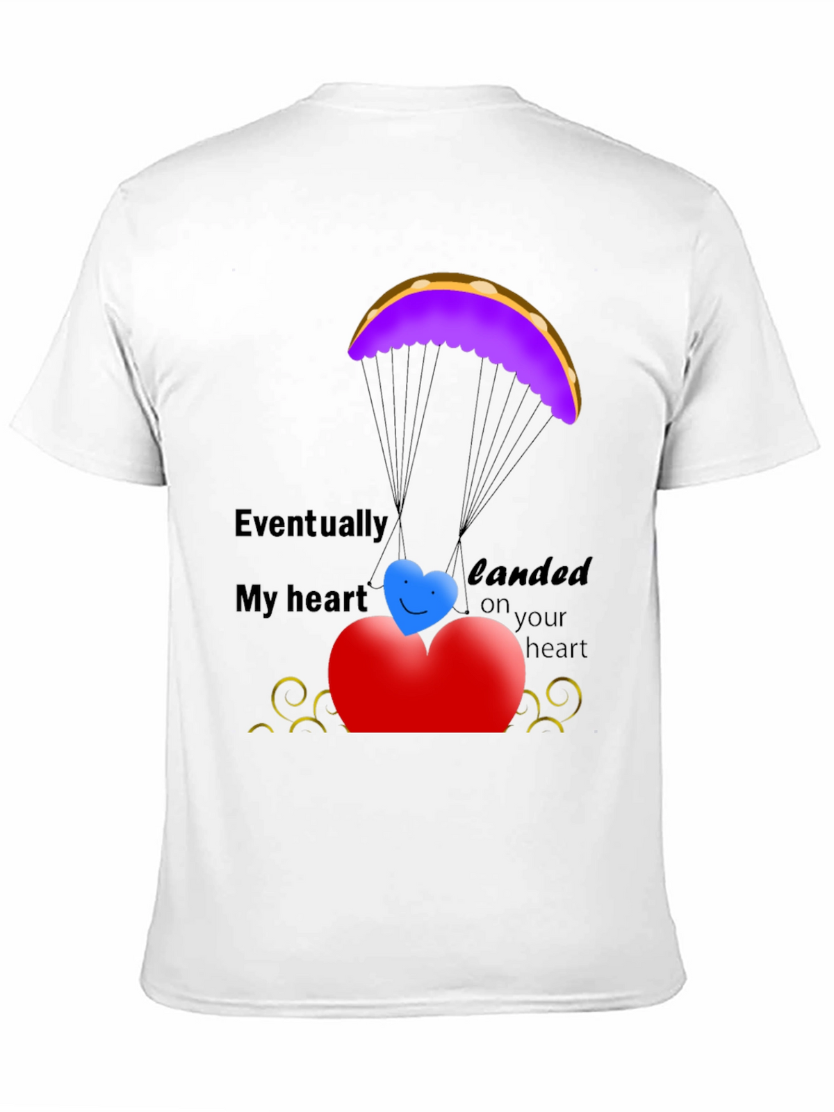 Heart Landing T-Shirt - Romantic Love Design