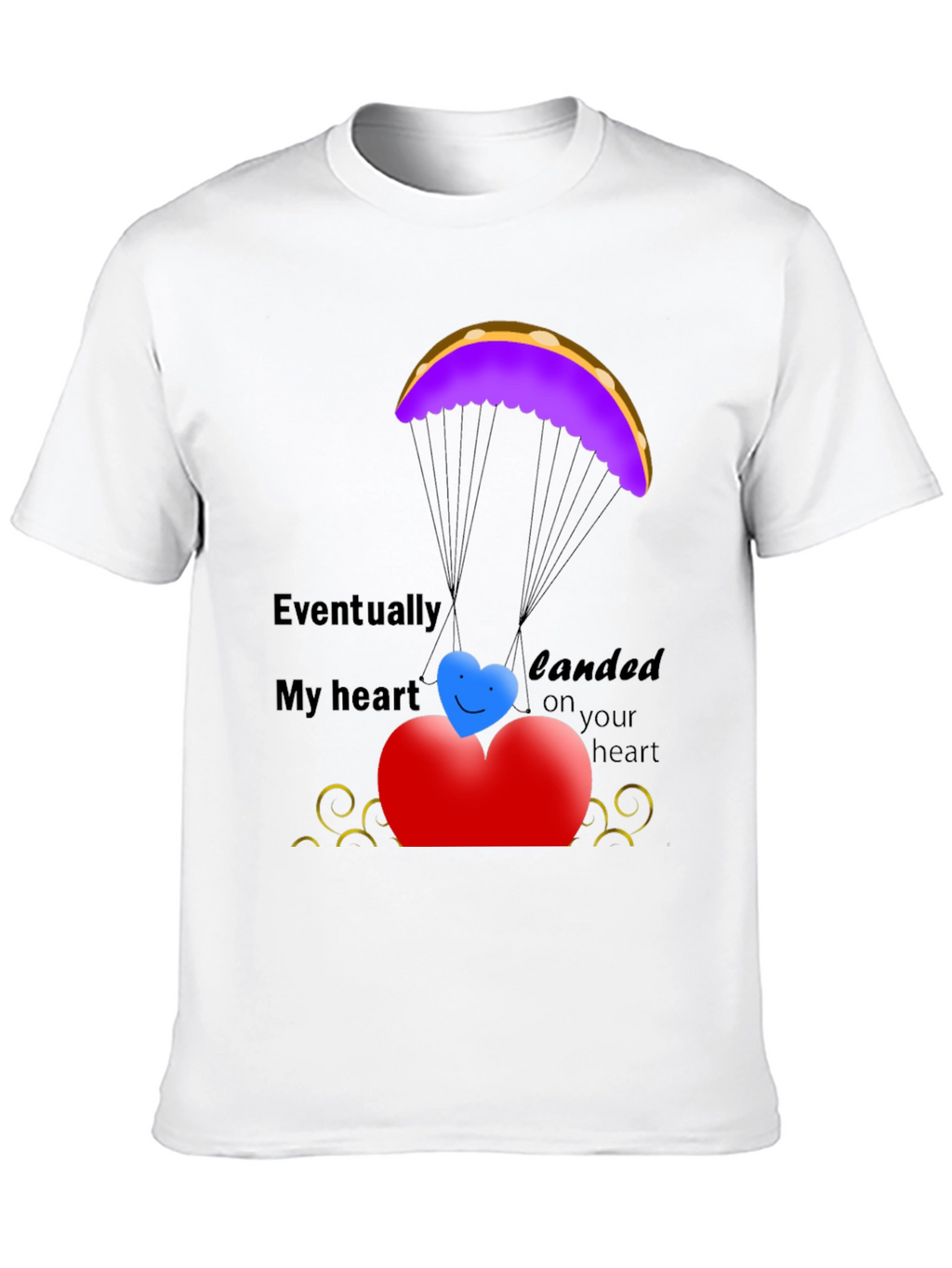 Heart Landing T-Shirt - Romantic Love Design