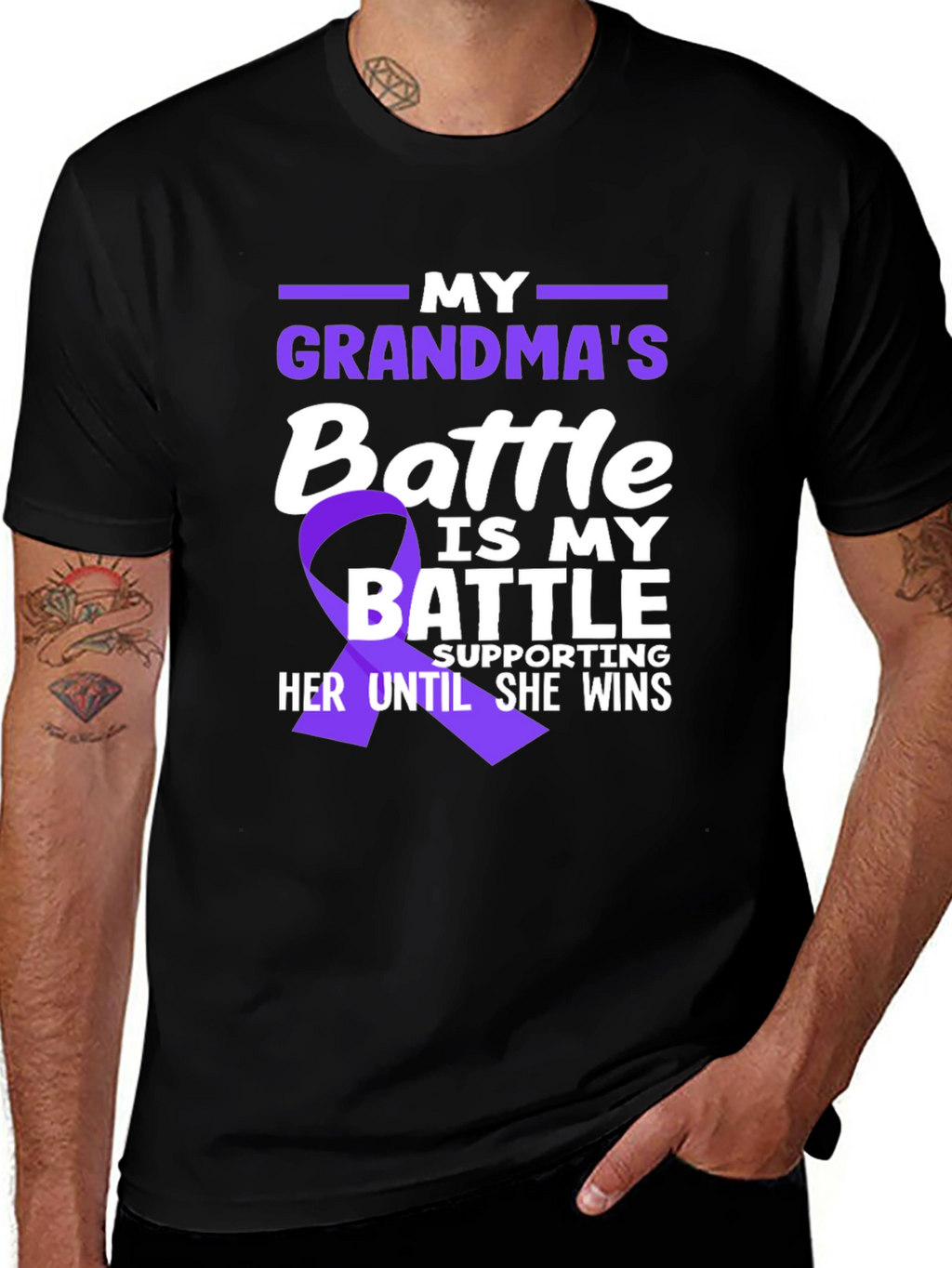 Grandmas Battle T-Shirt - Support Awareness