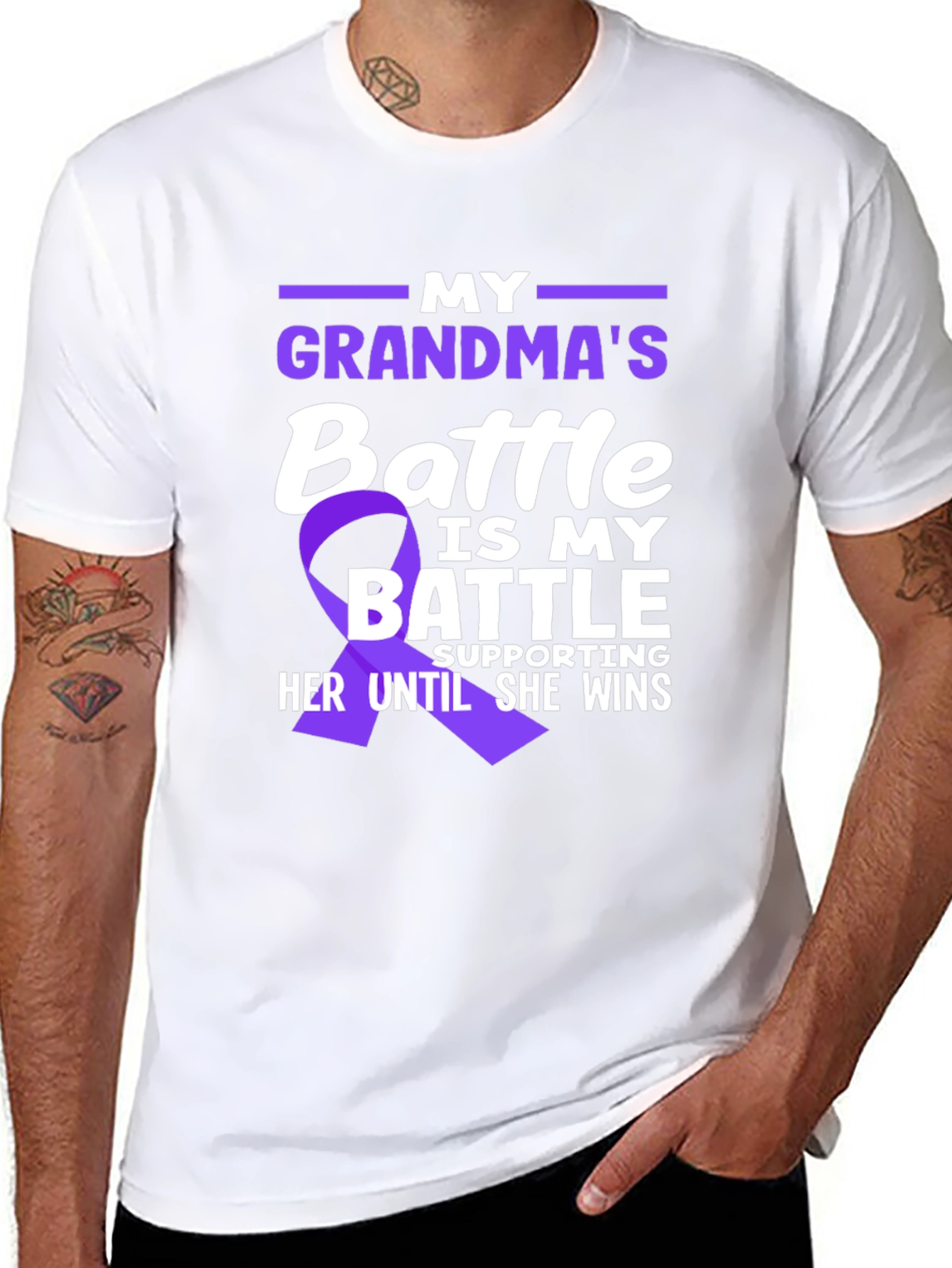 Grandmas Battle T-Shirt - Support Awareness