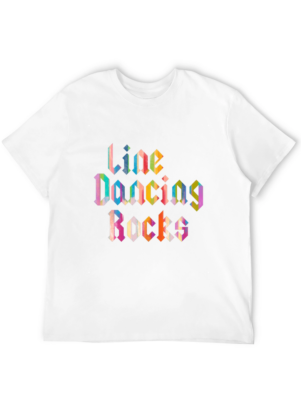 Line Dancing Rocks Graphic Tee - Black Cotton Shirt