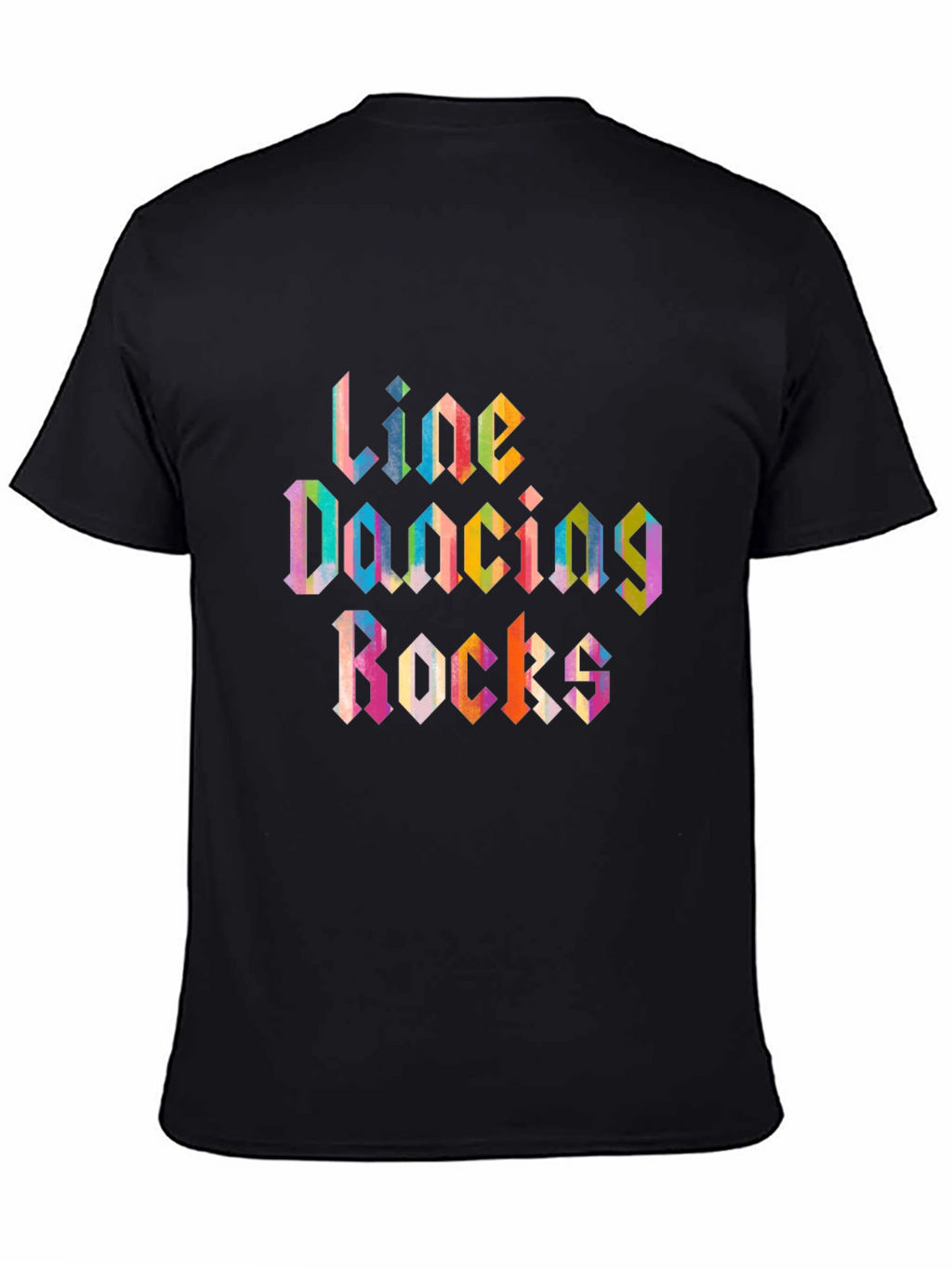 Line Dancing Rocks Graphic Tee - Black Cotton Shirt