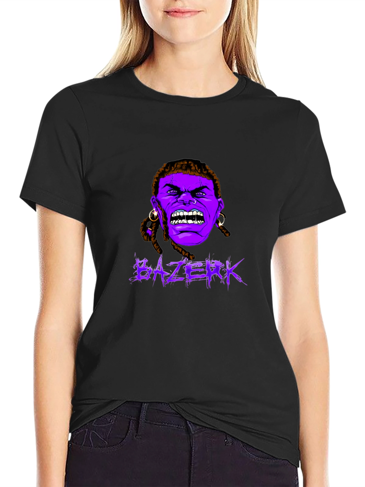 BAZERK Graphic T-Shirt - Bold Black Cotton Blend Tee