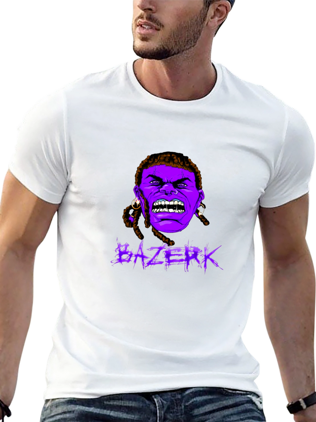 BAZERK Graphic T-Shirt - Bold Black Cotton Blend Tee
