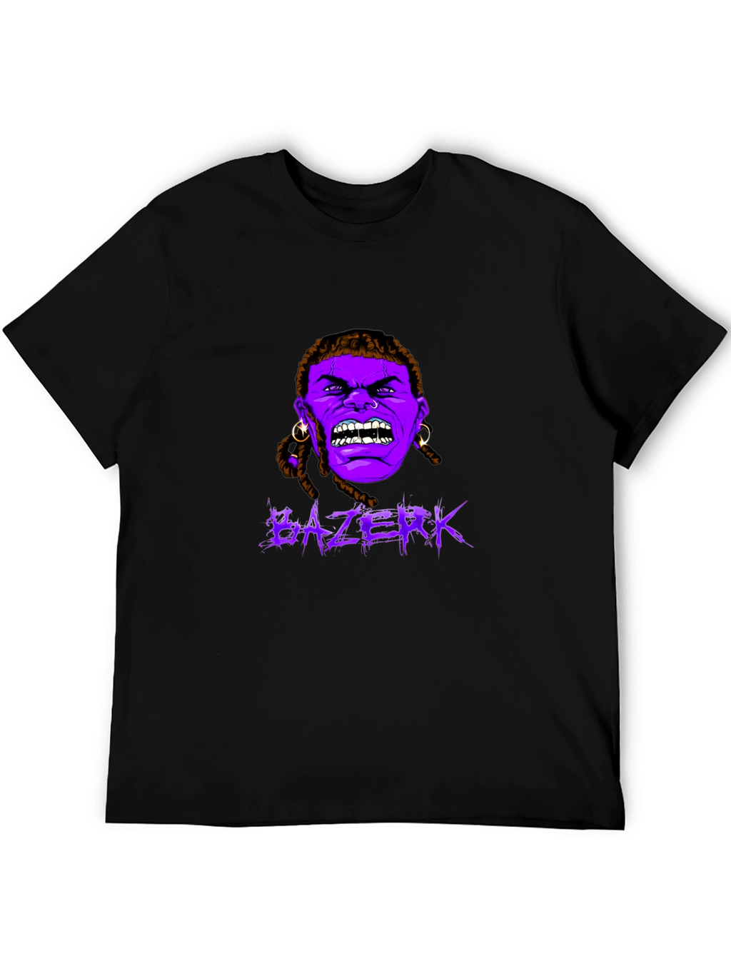 BAZERK Graphic T-Shirt - Bold Black Cotton Blend Tee