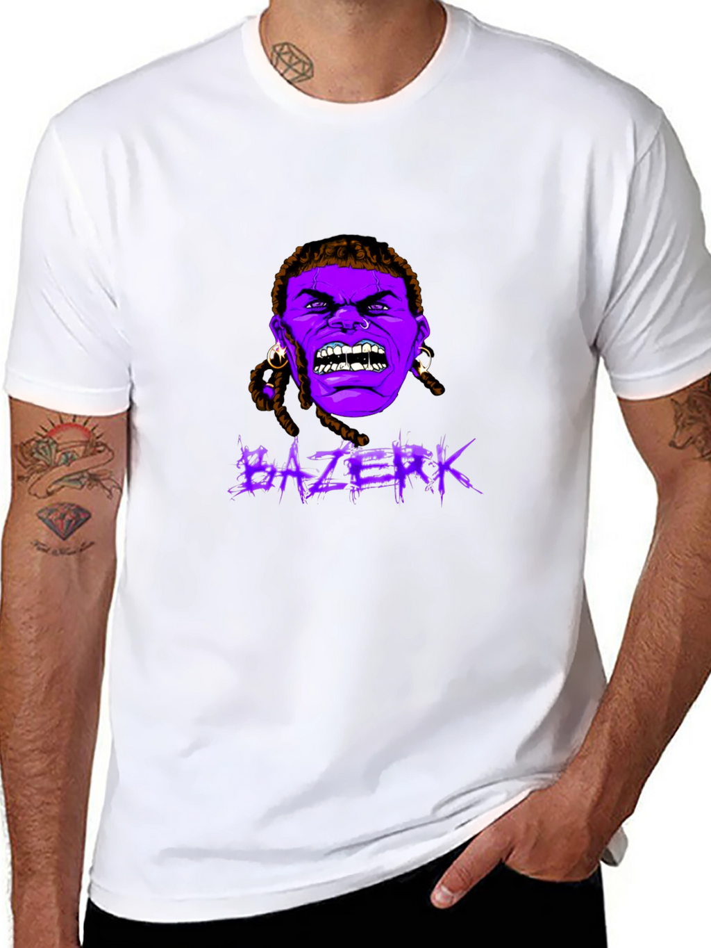 BAZERK Graphic T-Shirt - Bold Black Cotton Blend Tee