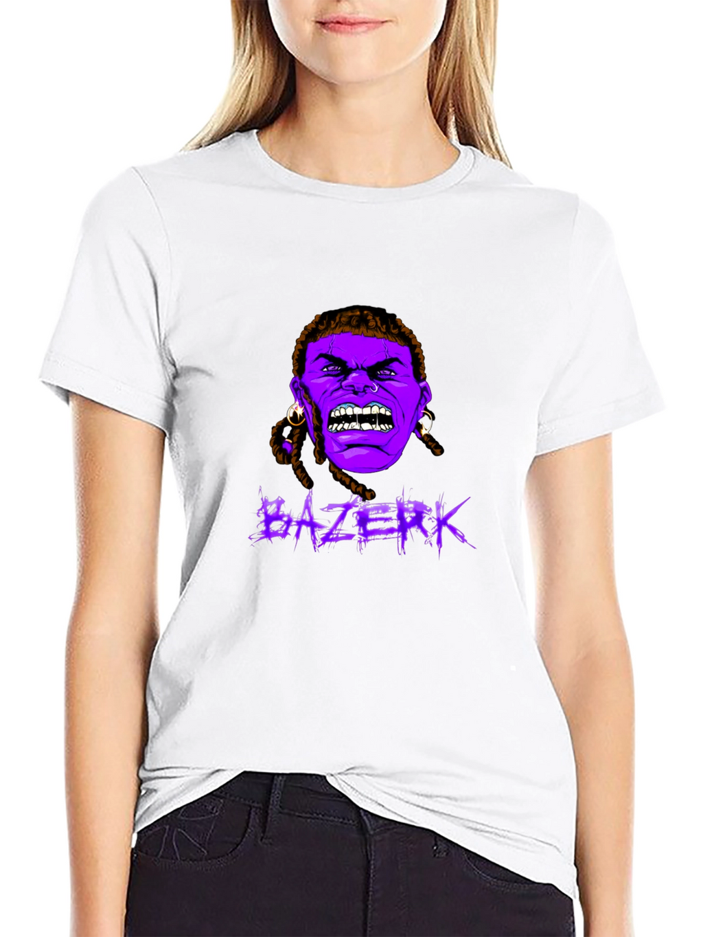 BAZERK Graphic T-Shirt - Bold Black Cotton Blend Tee
