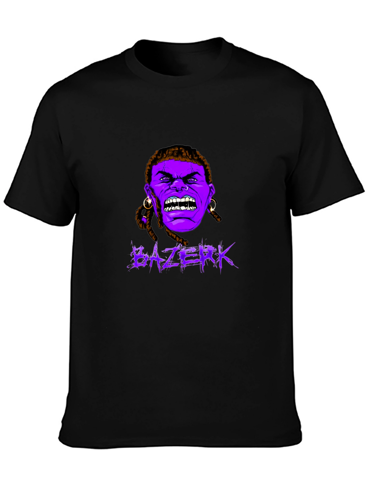 BAZERK Graphic T-Shirt - Bold Black Cotton Blend Tee
