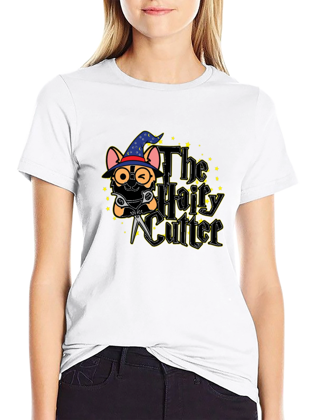 The Hairy Cutter T-Shirt: Wizard Dog Barber Tee