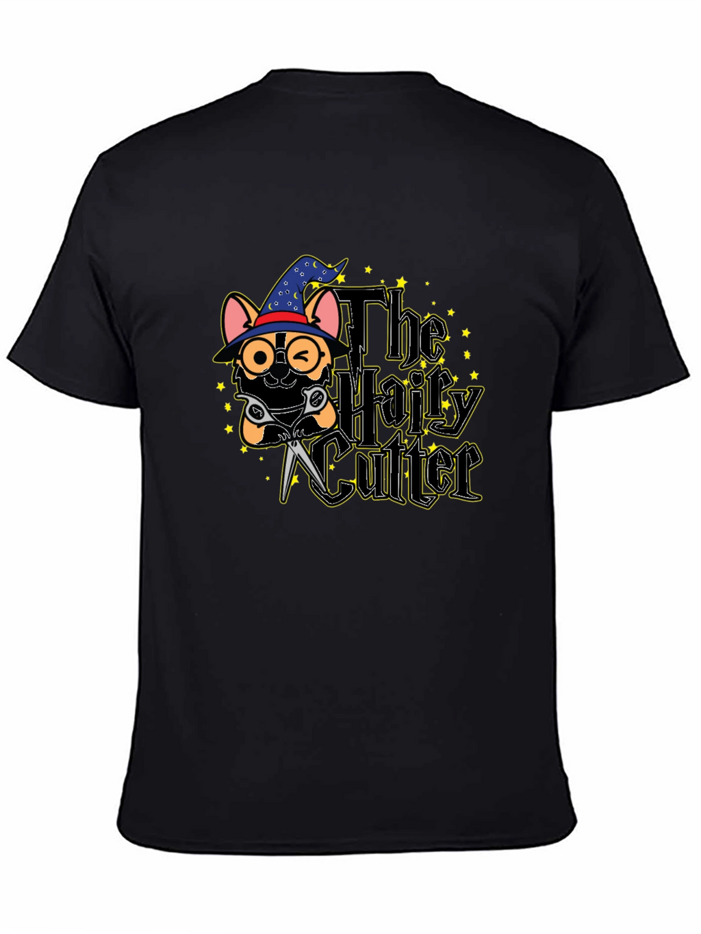 The Hairy Cutter T-Shirt: Wizard Dog Barber Tee