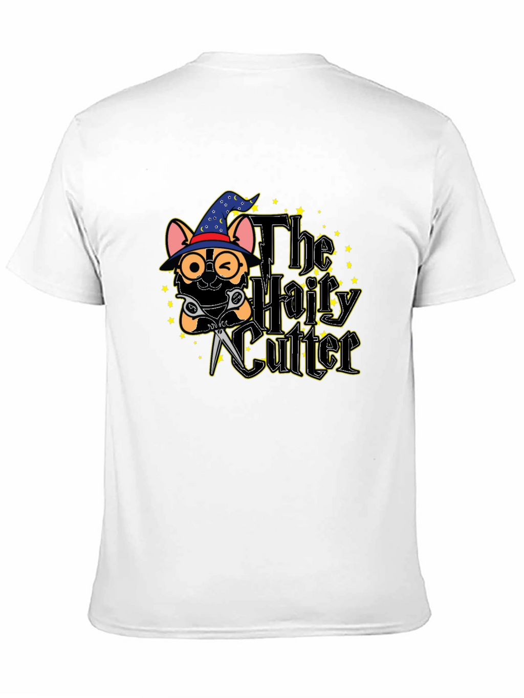 The Hairy Cutter T-Shirt: Wizard Dog Barber Tee