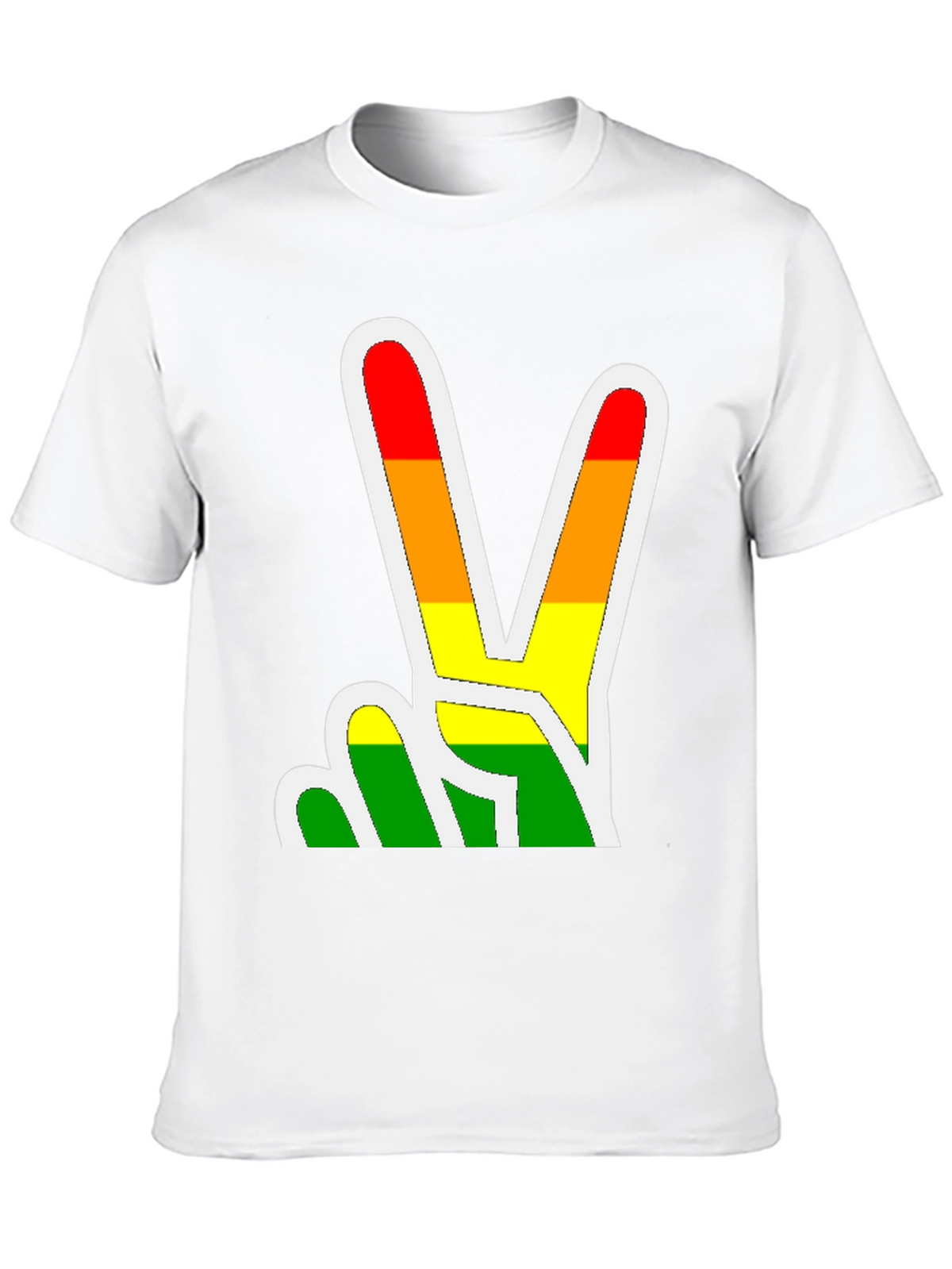 Rainbow Peace Sign Graphic Tee