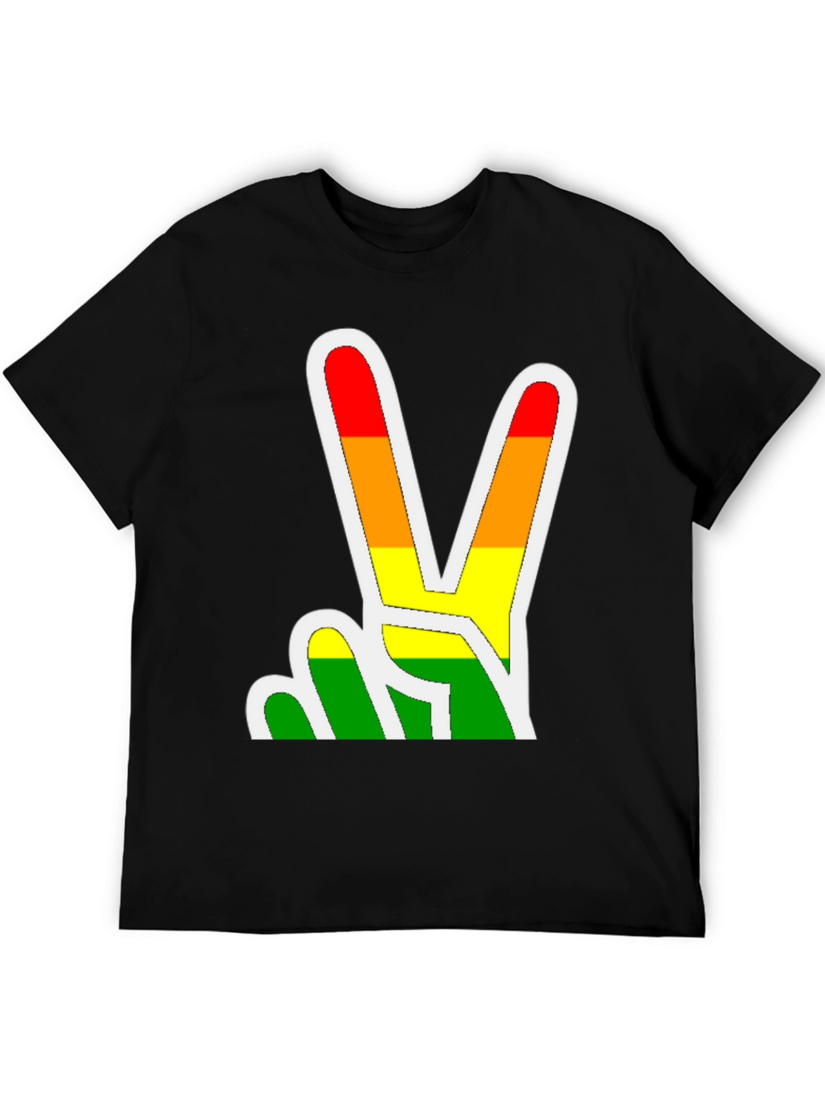 Rainbow Peace Sign Graphic Tee