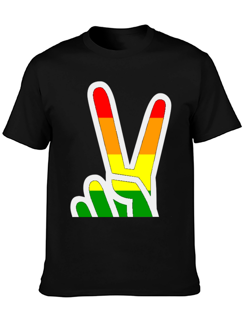 Rainbow Peace Sign Graphic Tee