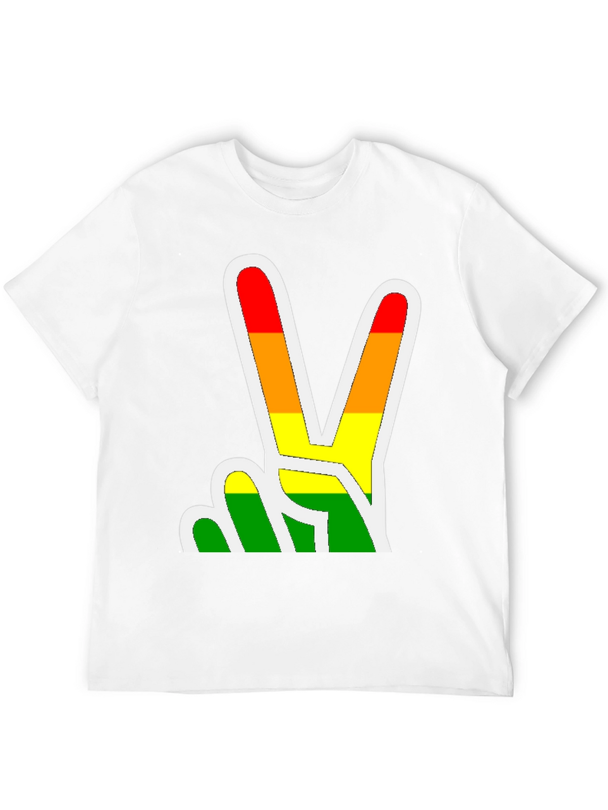 Rainbow Peace Sign Graphic Tee