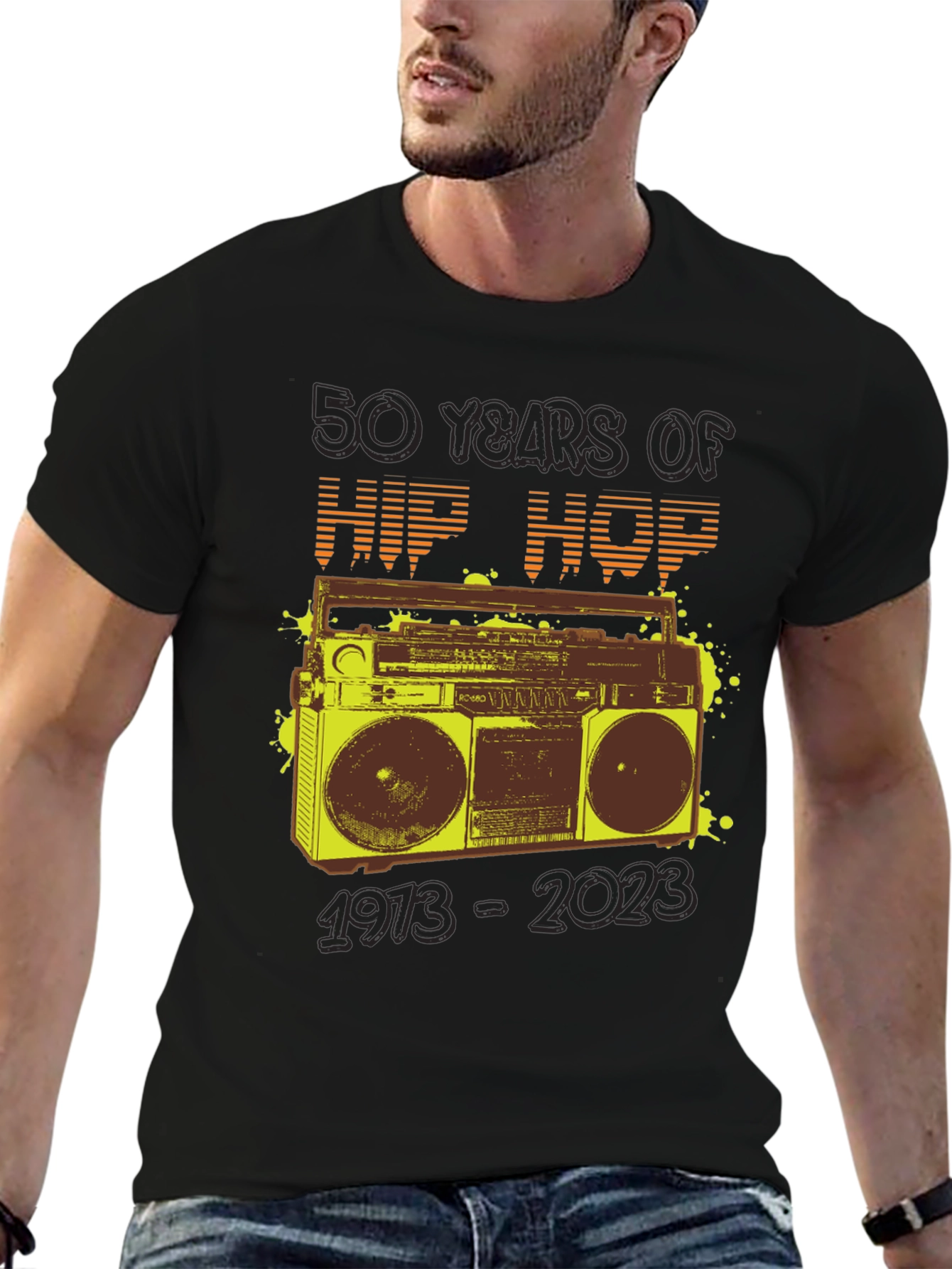 50 Years of Hip Hop Boombox Graphic Tee
