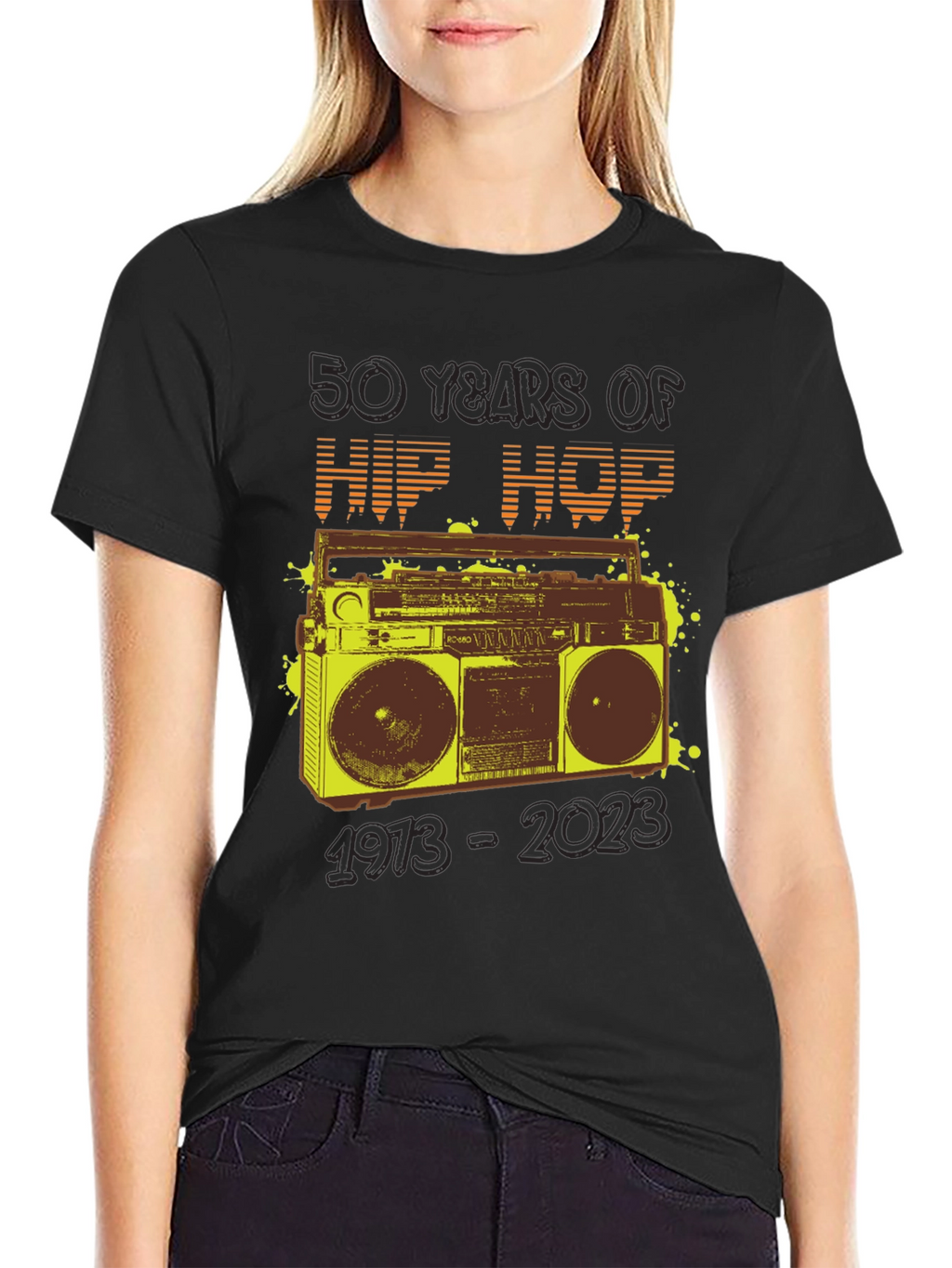 50 Years of Hip Hop Boombox Graphic Tee