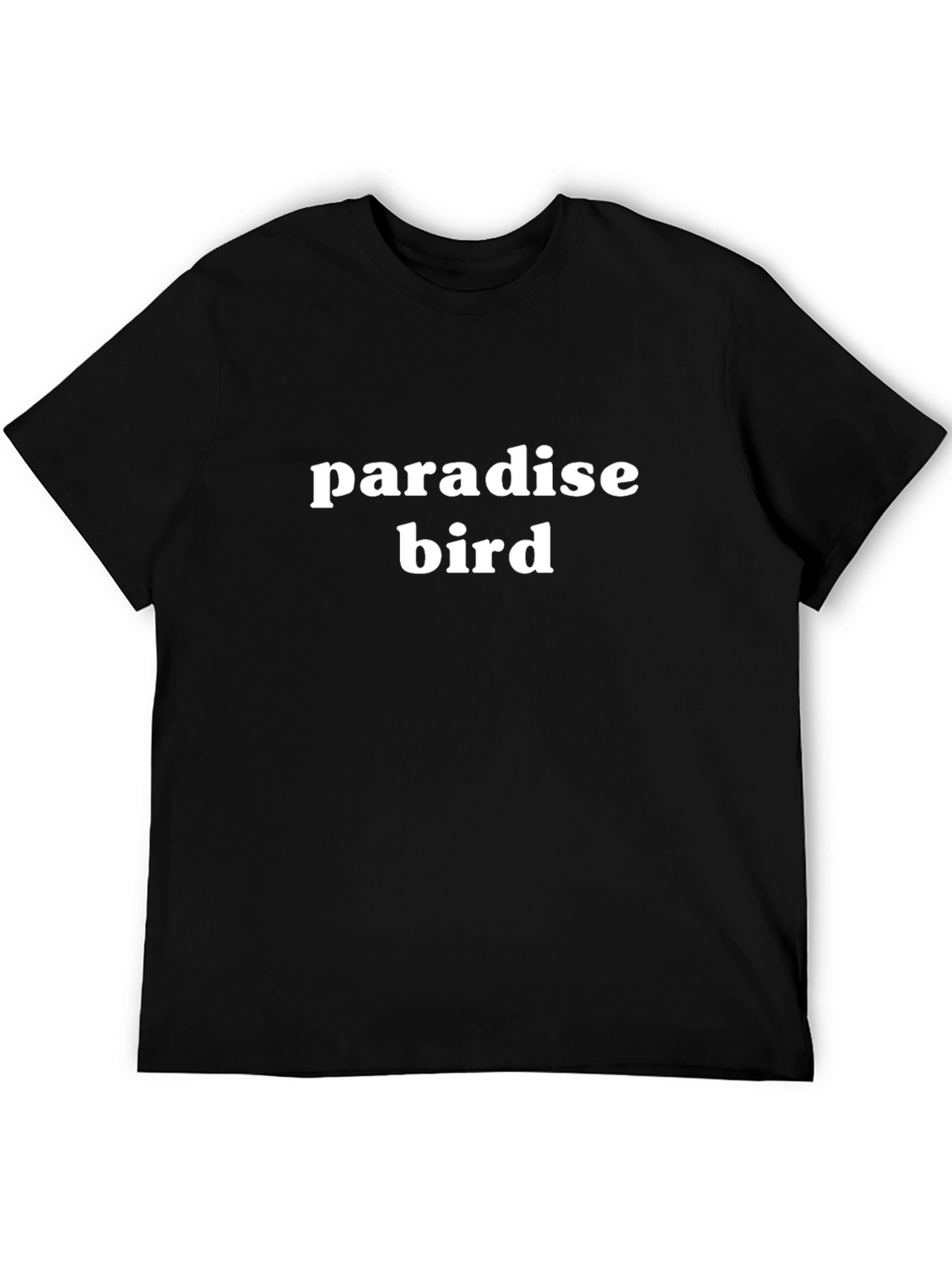 Paradise Bird Graphic Tee - Black Casual T-Shirt