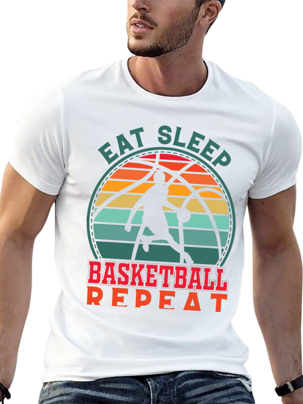 Eat Sleep Basketball Repeat T-Shirt
