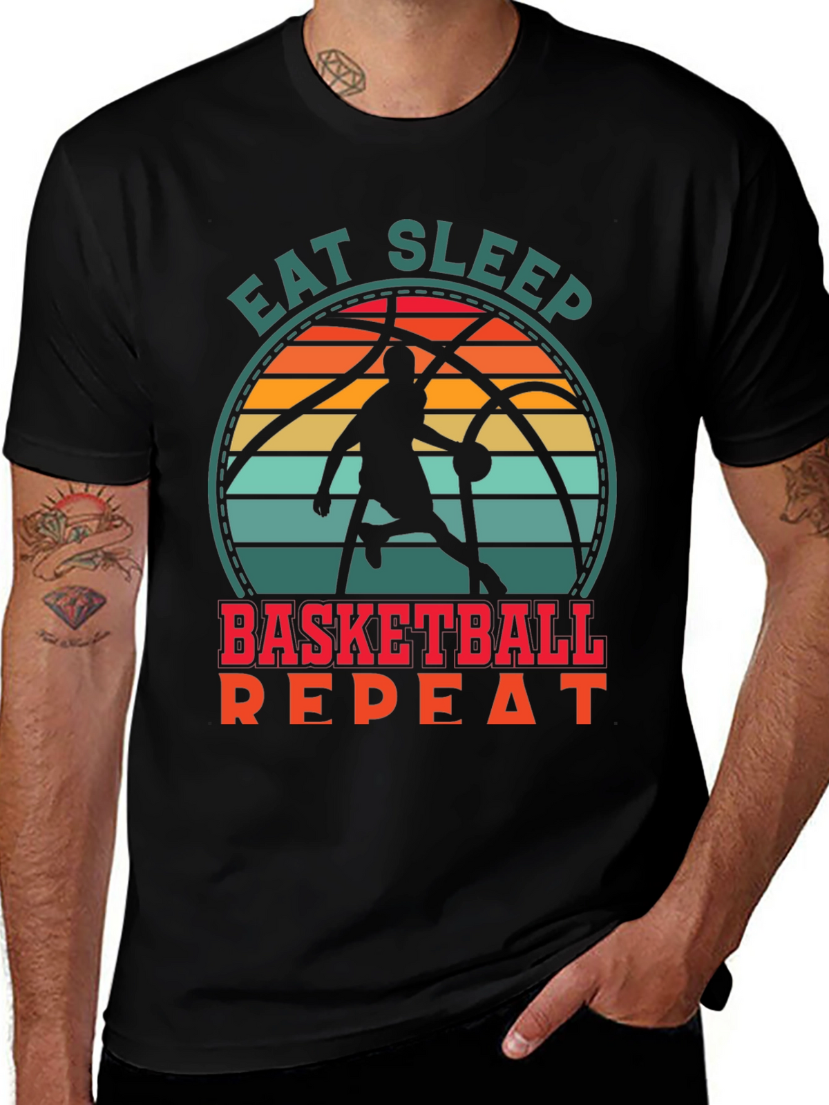 Eat Sleep Basketball Repeat T-Shirt