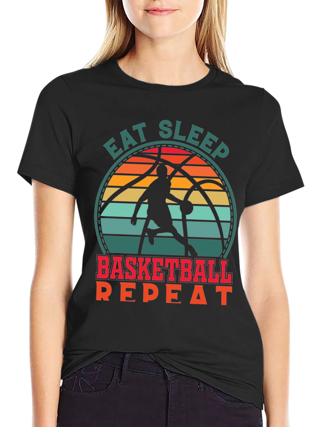 Eat Sleep Basketball Repeat T-Shirt